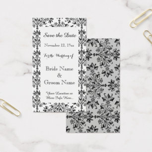 Daisy Damask Black White Personnalisé Enregistrer 
