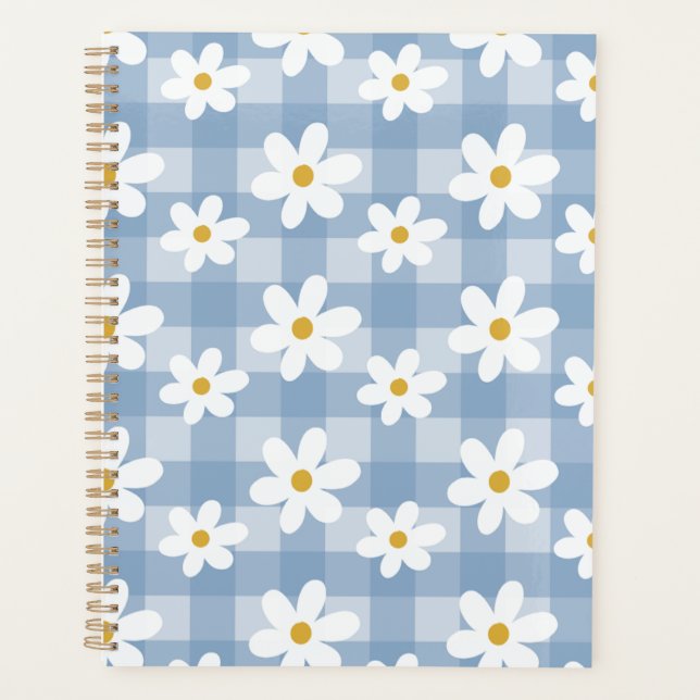 Daisy Days Planner - Blue Gingham (Front)