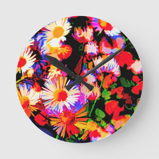 Daisy Daze Round Clock (Front)