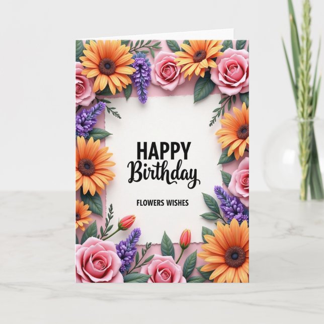 Daisy Delight Birthday Card (Front)