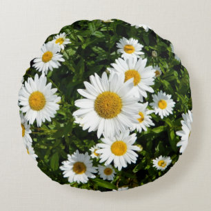 Daisy Delight Round Pillow