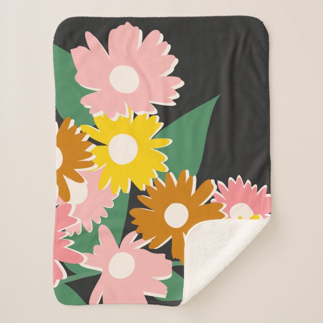 Daisy Delight Sherpa Blanket (Front)