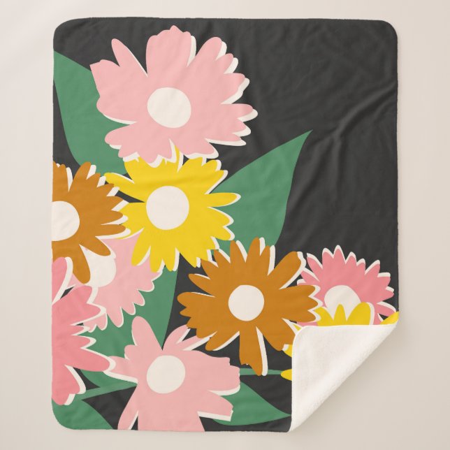 Daisy Delight Sherpa Blanket (Front)
