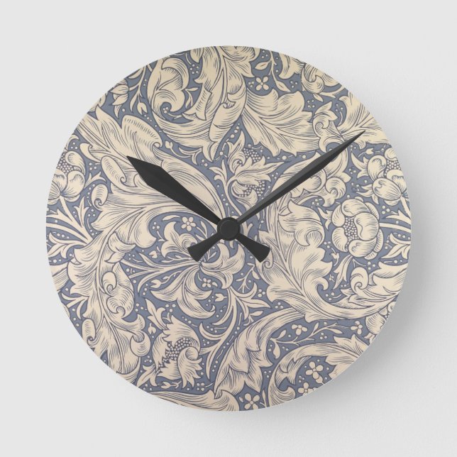 'Daisy' design (textile) Round Clock (Front)