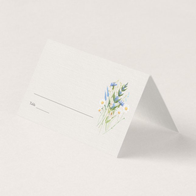 Daisy d'été Mariage botanique Table Place Card (Front)
