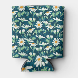 Daisy Ditsy Chamomile Romantic Print Can Cooler
