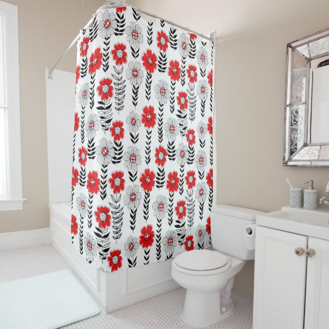 Daisy doodles  in red and black (In Situ)