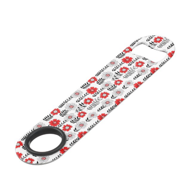 Daisy doodles  in red and black bar key (Front Angled)