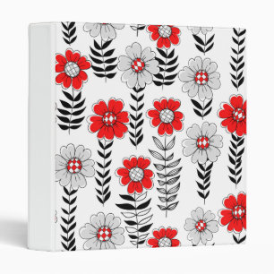 Daisy doodles in red and black binder