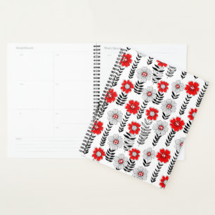 Daisy doodles  in red and black planner