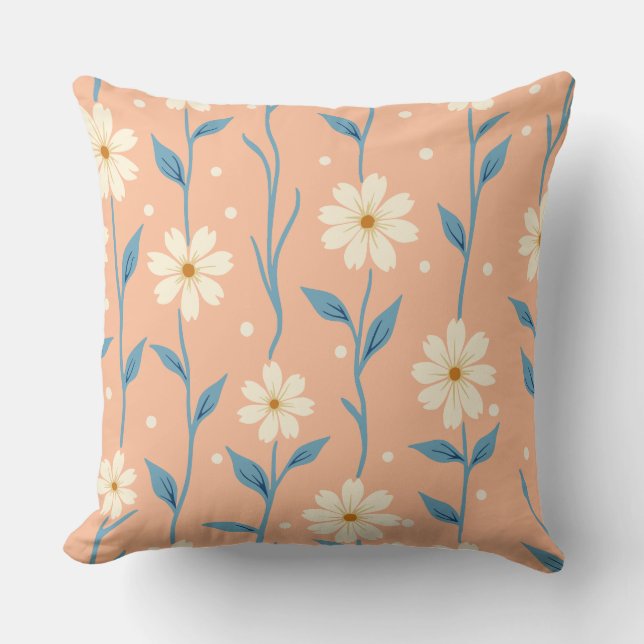 Daisy Dot Vineland Peach Coussin (Recto)