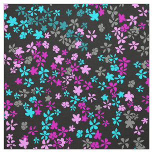 Daisy Dot Vintage Psychedelic Floral Fabric