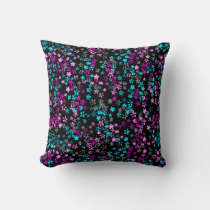Daisy Dot Vintage Psychedelic Floral Throw Pillow