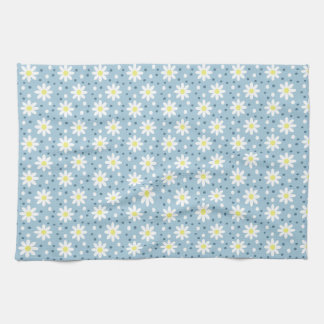daisy dots light blue kitchen towel