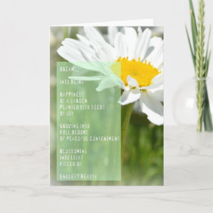 Daisy Dream Poem Inspirational Card