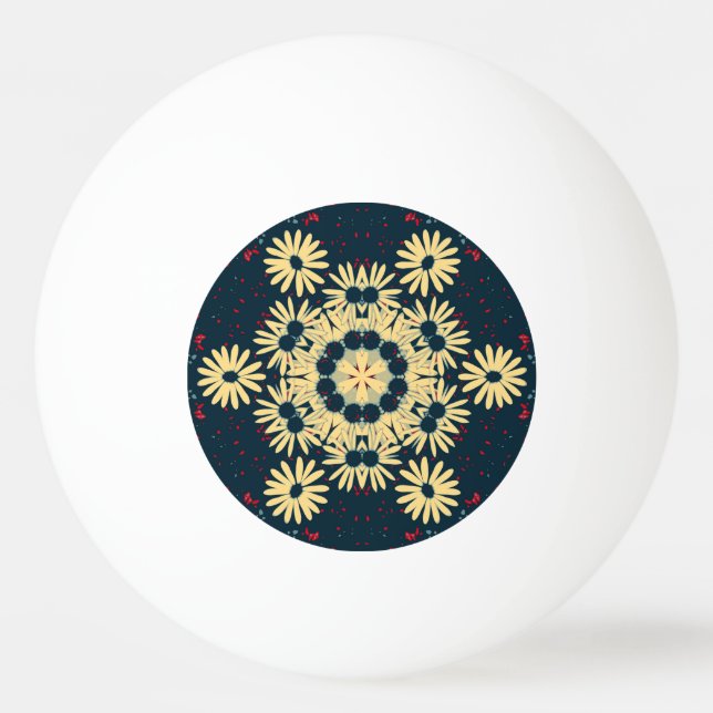 Daisy Dreams Mandala Ping Pong Ball (Front)