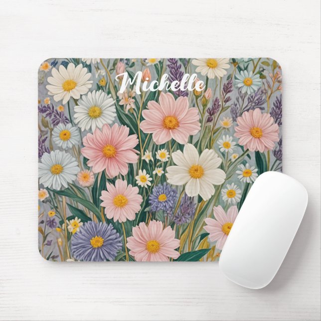 Daisy Dreamscape Personalized Mouse Pad (With Mouse)