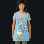 Daisy Duck Blowing a Kiss Apron<br><div class="desc">Spread a little love with this timeless and charming Daisy Duck character graphic! Captured in a classic, flirtatious pose blowing a delicate heart-shaped kiss, this design radiates sweetness and personality. With her iconic pink bow, purple blouse, and matching heels, this illustration is a beautiful celebration of classic animation style. The...</div>