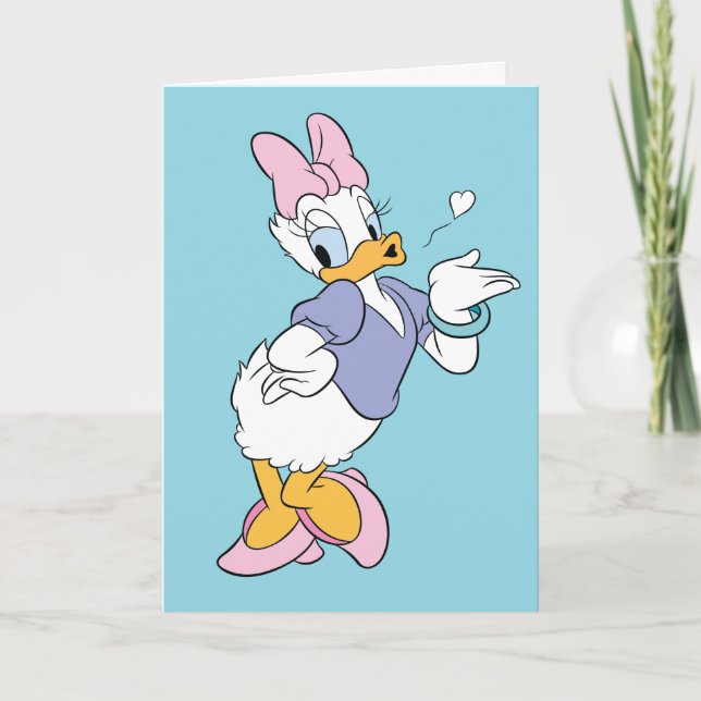 Daisy Duck Blowing a Kiss Card (Front)
