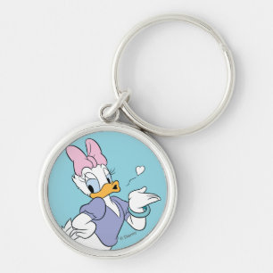 Daisy Duck Blowing a Kiss Keychain