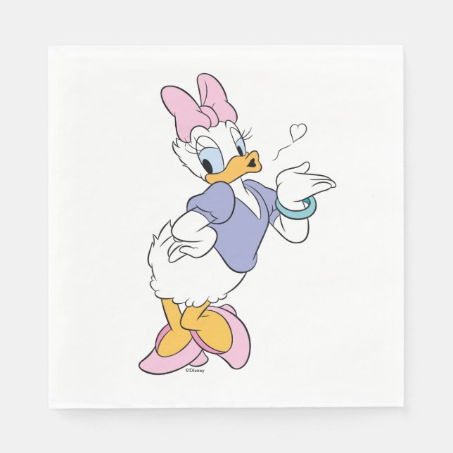 Daisy Duck Blowing a Kiss Napkin (Front)
