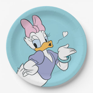 Daisy Duck Blowing a Kiss Paper Plate