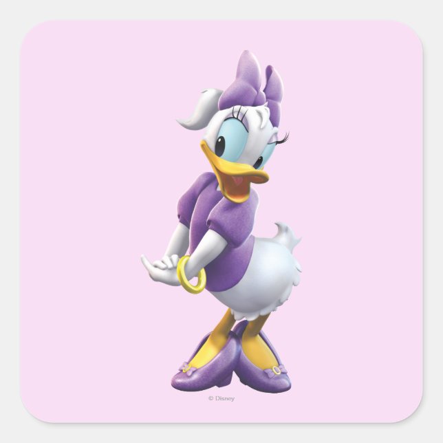 Daisy Duck Clubhouse | Cute Square Sticker (Front)