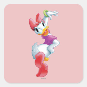 Daisy Duck   Dancing Square Sticker