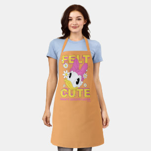 Daisy Duck "Felt Cute" Retro Floral Graphic Apron