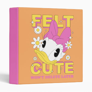 Daisy Duck "Felt Cute" Retro Floral Graphic Binder