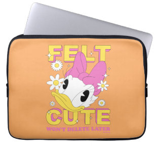 Daisy Duck "Felt Cute" Retro Floral Graphic Laptop Sleeve