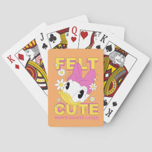 Daisy Duck "Felt Cute" Retro Floral Graphic Playing Cards