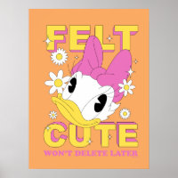 Daisy Duck "Felt Cute" Retro Floral Graphic