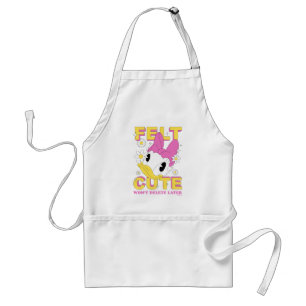 Daisy Duck "Felt Cute" Retro Floral Graphic Standard Apron