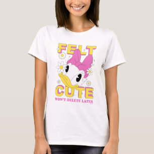 Daisy Duck "Felt Cute" Retro Floral Graphic T-Shirt
