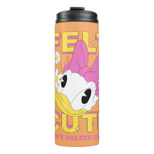 Daisy Duck "Felt Cute" Retro Floral Graphic Thermal Tumbler