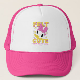 Daisy Duck "Felt Cute" Retro Floral Graphic Trucker Hat