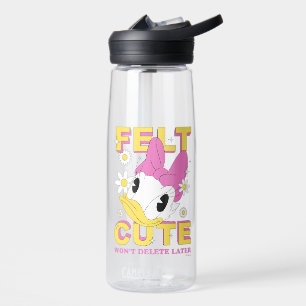 Daisy Duck "Felt Cute" Retro Floral Graphic Water Bottle