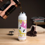 Daisy Duck "Felt Cute" Retro Floral Graphic Water Bottle<br><div class="desc">Embrace your inner icon with this playful and trendy statement design! This graphic puts a modern, social-media-inspired twist on classic Daisy character art, featuring the popular "Felt Cute" caption alongside a charming, wide-eyed character portrait. The design is bursting with a "Y2K-meets-springtime" vibe, featuring bold sunshine yellow block lettering, sweet white...</div>