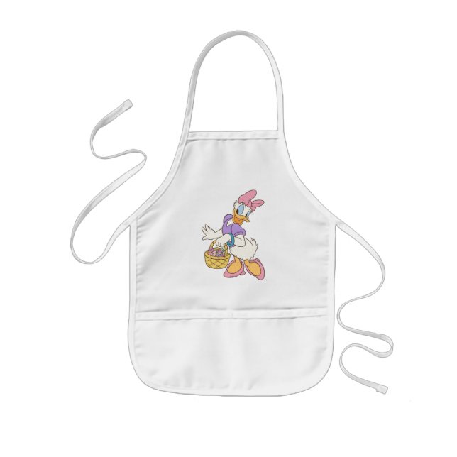 Daisy Duck Holding Basket of Easter Eggs Kids Apron (Front)