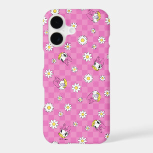 Daisy Duck Motif Floral à Carreaux Roses