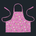 Daisy Duck Pink Checker Floral Pattern Apron<br><div class="desc">Elevate your accessories with this vibrant and trend-forward Daisy floral pattern! Combining a subtle pink-on-pink checkerboard background with a playful scatter of cheerful Daisy Duck character portraits and blooming white daisies, this design offers a high-energy, boutique aesthetic. The mix of various character expressions and different-sized floral accents creates a dynamic...</div>