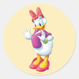 Daisy Duck   Surprised Classic Round Sticker