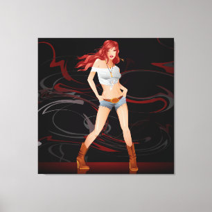 Daisy Dukes Model Wrapped Canvas