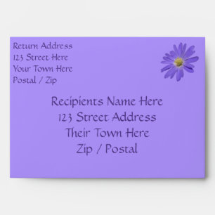Daisy Envelopes Custom Purple Daisies Envelopes