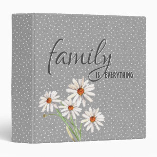 Daisy Family Quote On Pin Dots Binder