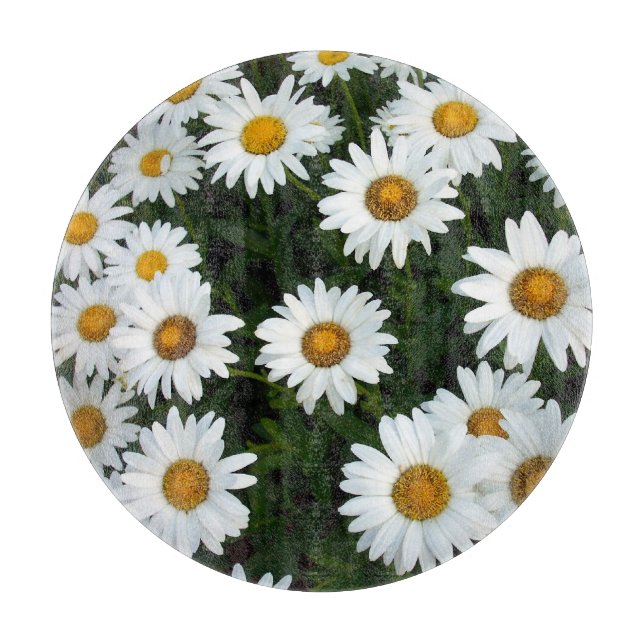 Daisy Field Glass Cutting board (Front)