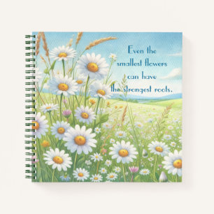 Daisy Field & Quote	 Notebook