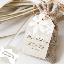 Daisy First Birthday Themed Party Thank You