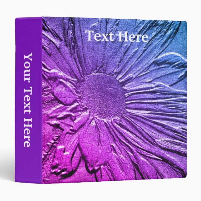 Daisy Floral Art Personalized Binder (Front/Spine)